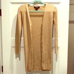 Beige button down cardigan